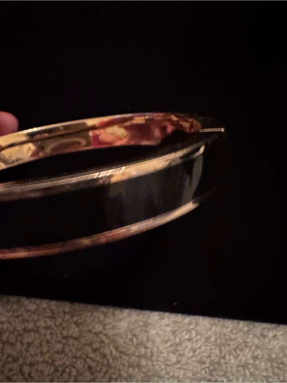 Coach Gold-Tone Bangle with Black Enamel Accent - Picture 3 of 5